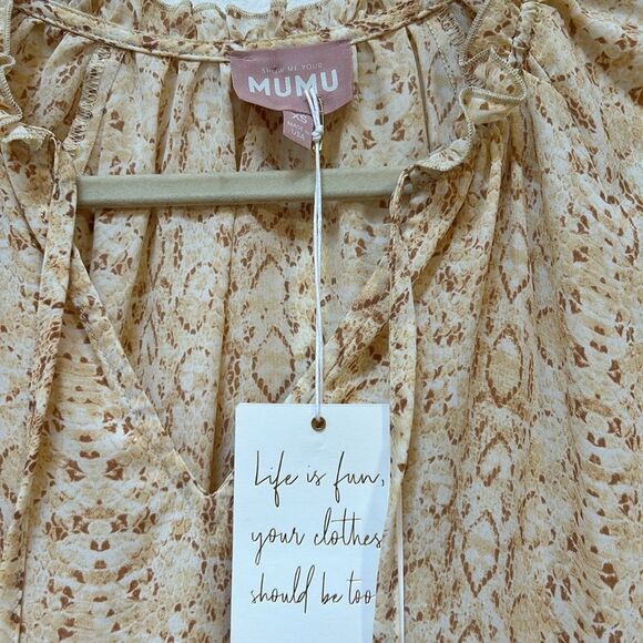 Show Me Your Mumu Birdie Paisley Mini Dress Size XS NWT - Picture 3 of 5